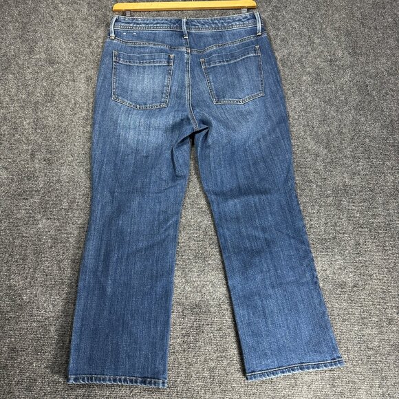 Talbots Jeans Womens 8 Demi Boot Crop Medium Wash Cotton Stretch Pockets - Picture 7 of 9